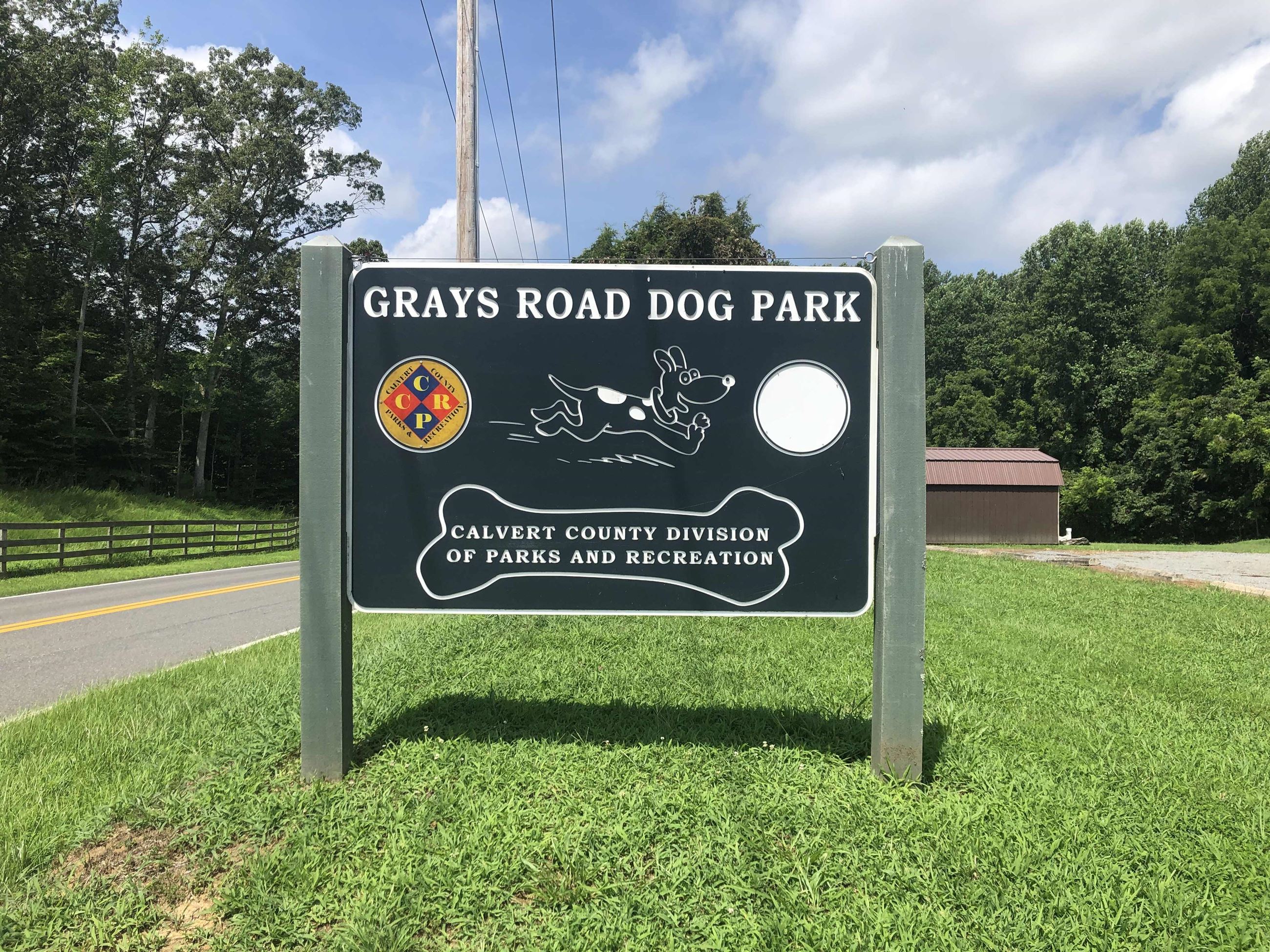 Grays Road Dog Park Sign