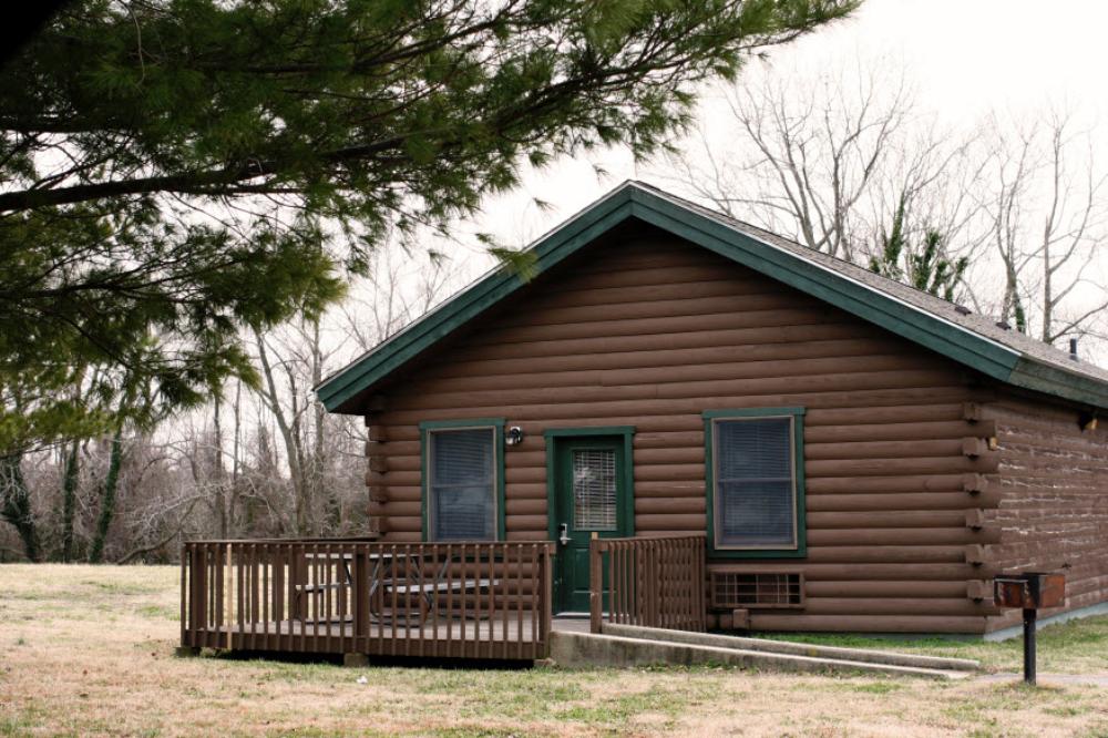 Navy Getaways log cabin