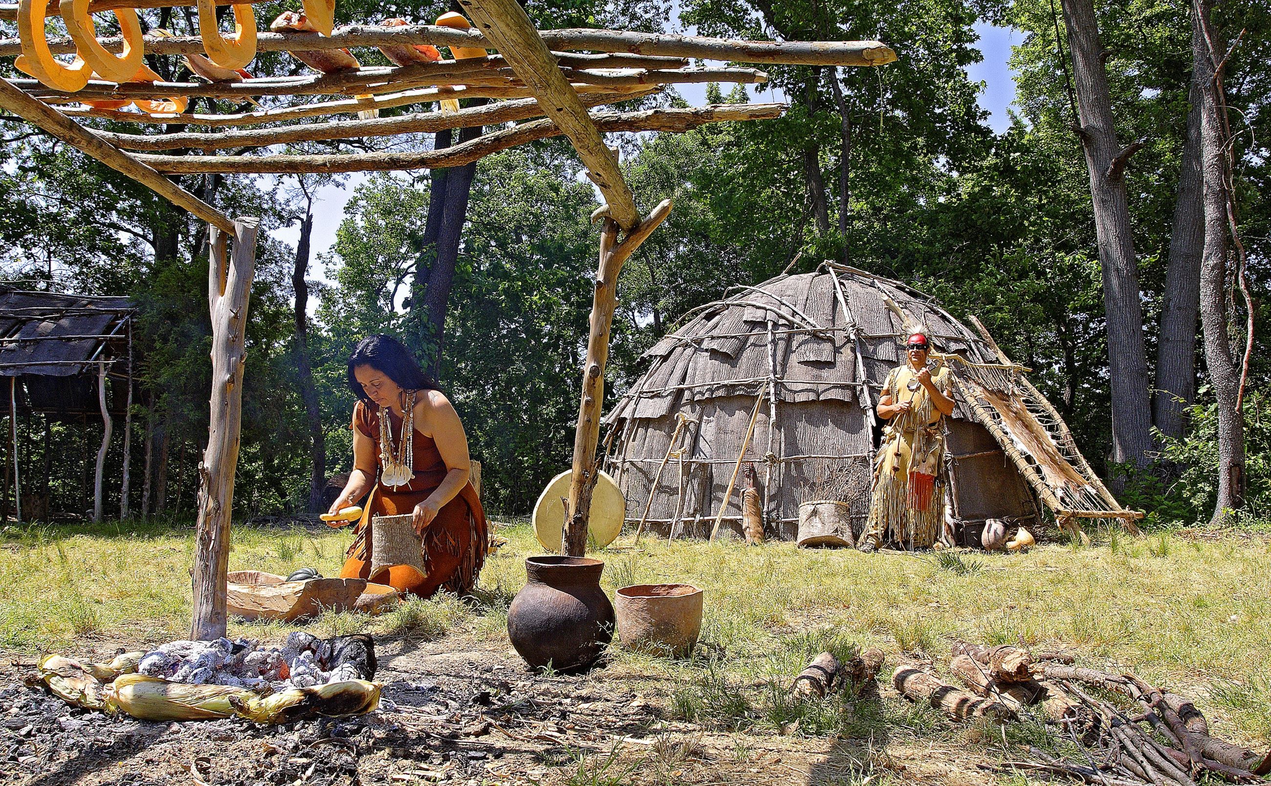 Native American woman at Jefferson Patterson Park and Museum